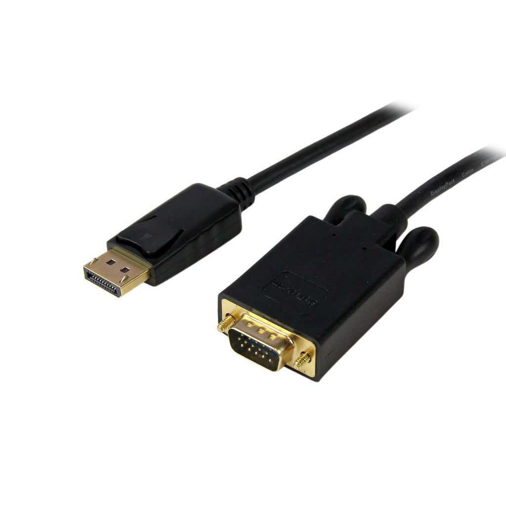 StarTech.com Adaptateur DisplayPort vers VGA, Câble Mâle vers Mâle, 1920x1200, Noir, 1,8m