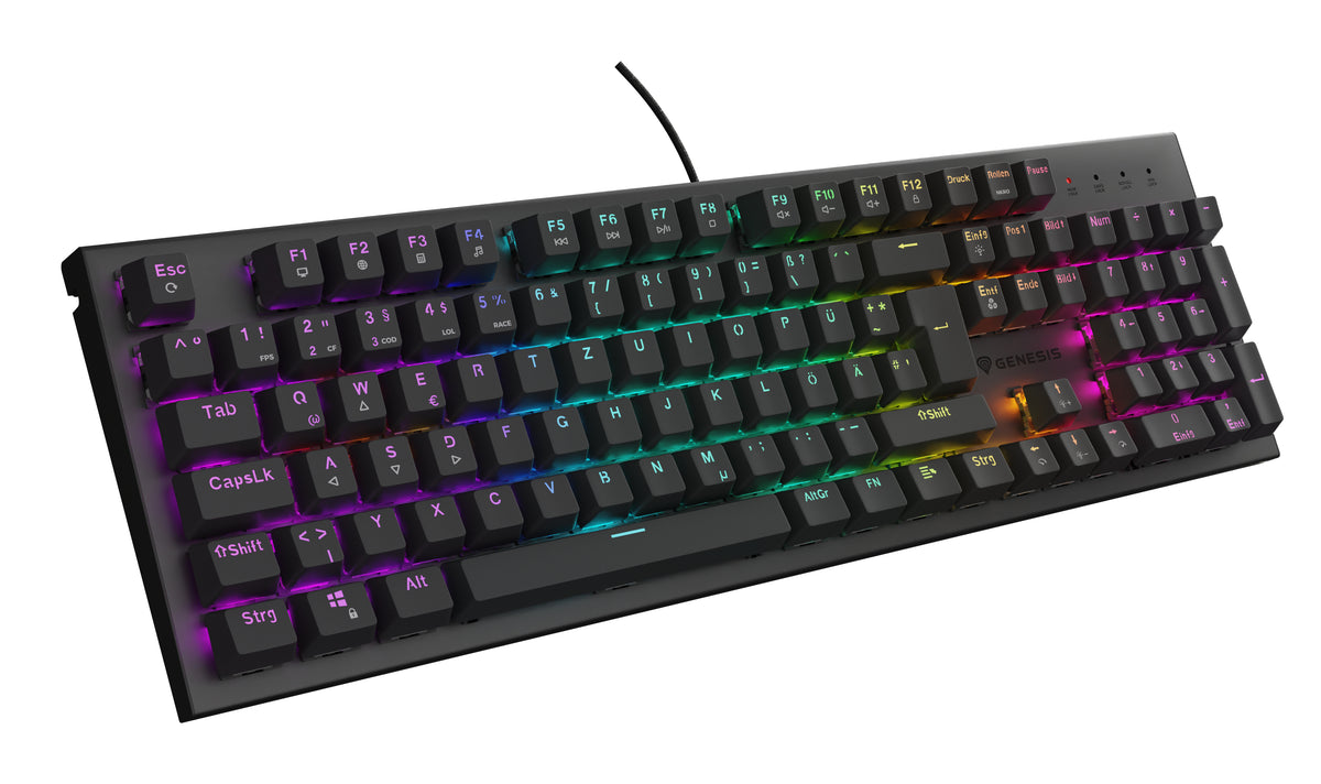 Clavier Gaming Thor 303 Mécanique USB QWERTZ Allemand, Rétroéclairage RGB, Noir
