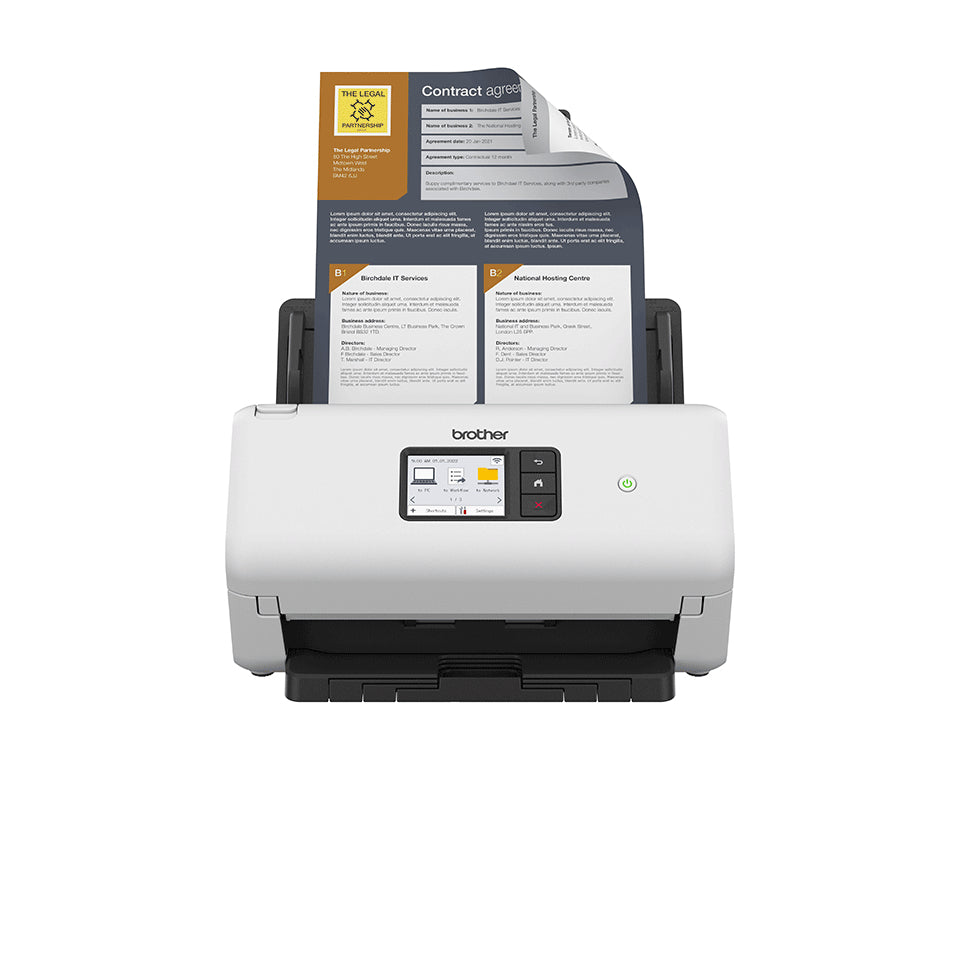 Brother ADS-4550W Scanner ADF 600 x 600 DPI, Noir et Blanc