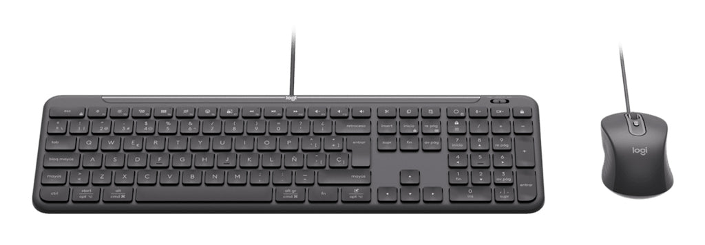 Logitech 920-013347 teclado Ratón incluido Hogar / Oficina USB QWERTY Nórdico Grafito