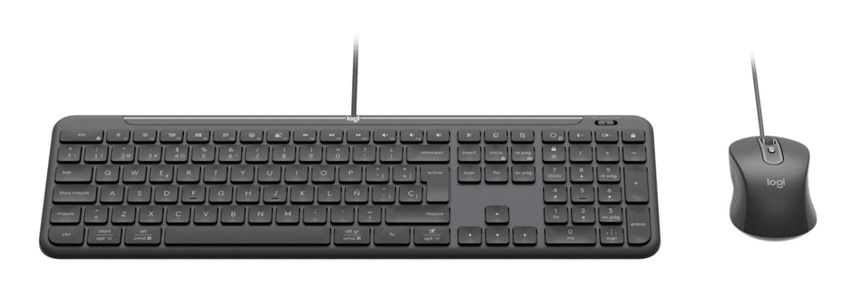 Logitech 920-013347 teclado Ratón incluido Hogar / Oficina USB QWERTY Nórdico Grafito