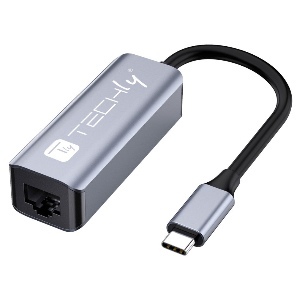 Techly IDATA USB-ETGIGA-CA station d'accueil Avec fil USB 3.2 Gen 1 (3.1 Gen 1) Type-C Noir, Argent