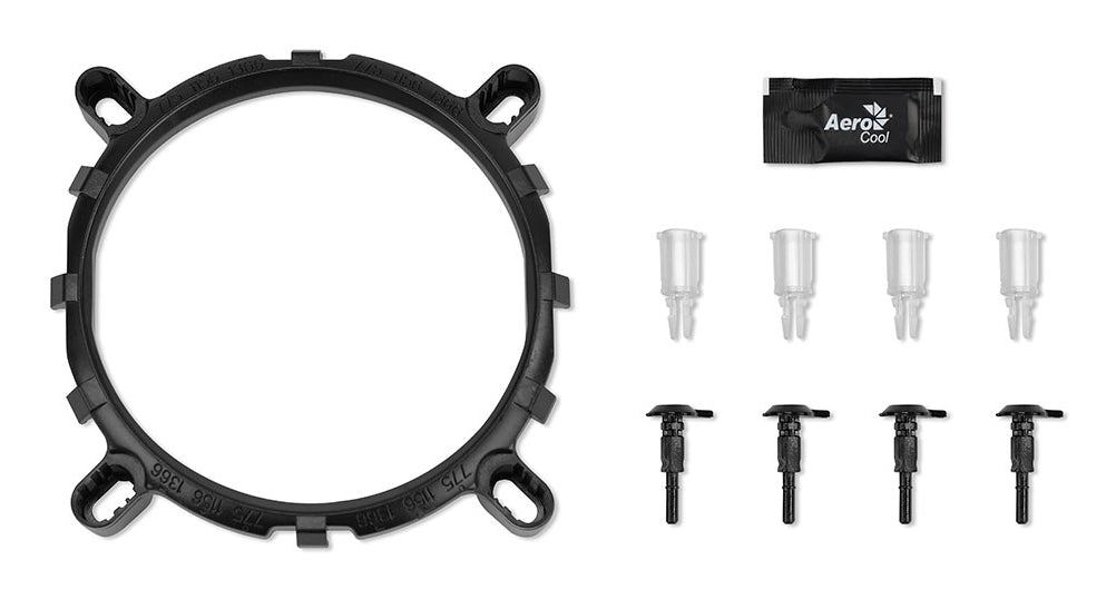 Aerocool Rave 3 FRGB Processeur Refroidisseur d'air 12 cm Noir, Blanc 1 pièce(s)