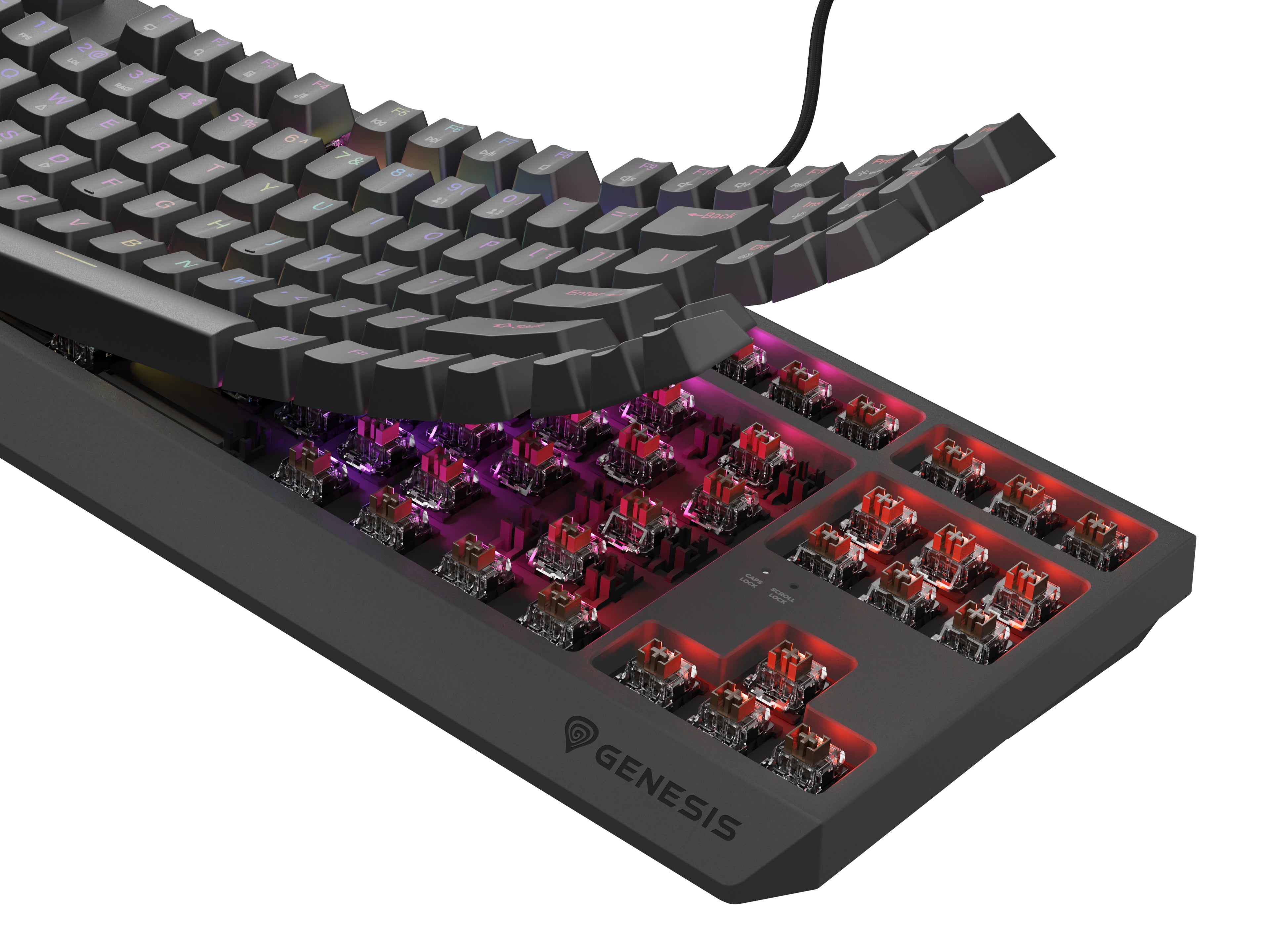 GENESIS Thor 230 TKL clavier Gaming USB QWERTY Anglais américain Noir