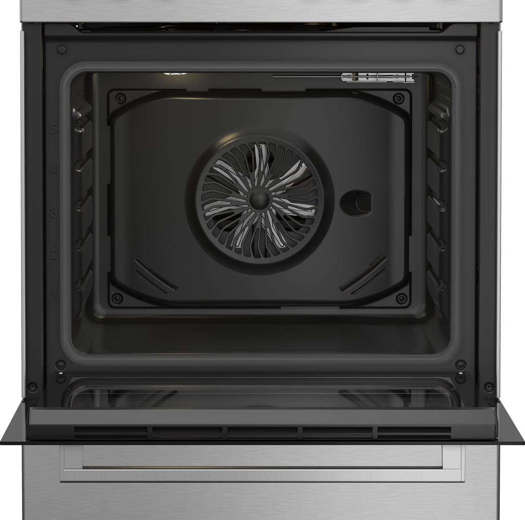 Beko FBE62130GXDN four et cuisinière Electrique Gaz Noir