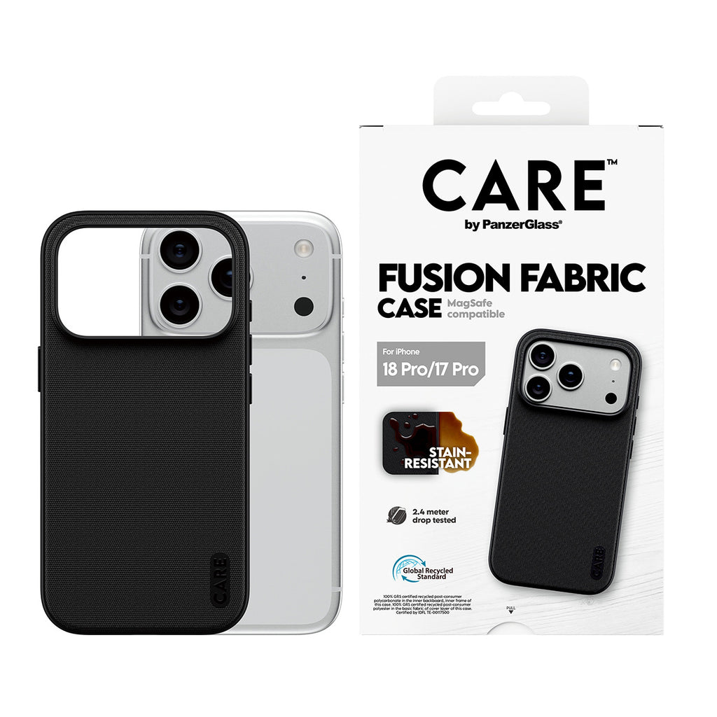 CARE™ by PanzerGlass® Fusion Fabric Case Black w.