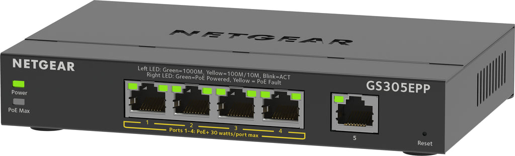 NETGEAR GS305EPP Géré L2/L3 Gigabit Ethernet (10/100/1000) Connexion Ethernet, supportant l'alimentation via ce port (Po