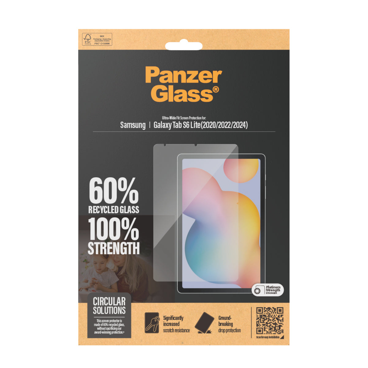 PanzerGlass ® Screen Protector Samsung Galaxy Tab S6 Lite (2020, 2022, 2024) | Ultra-Wide Fit Protection d'écran transparent 1 pièce(s)