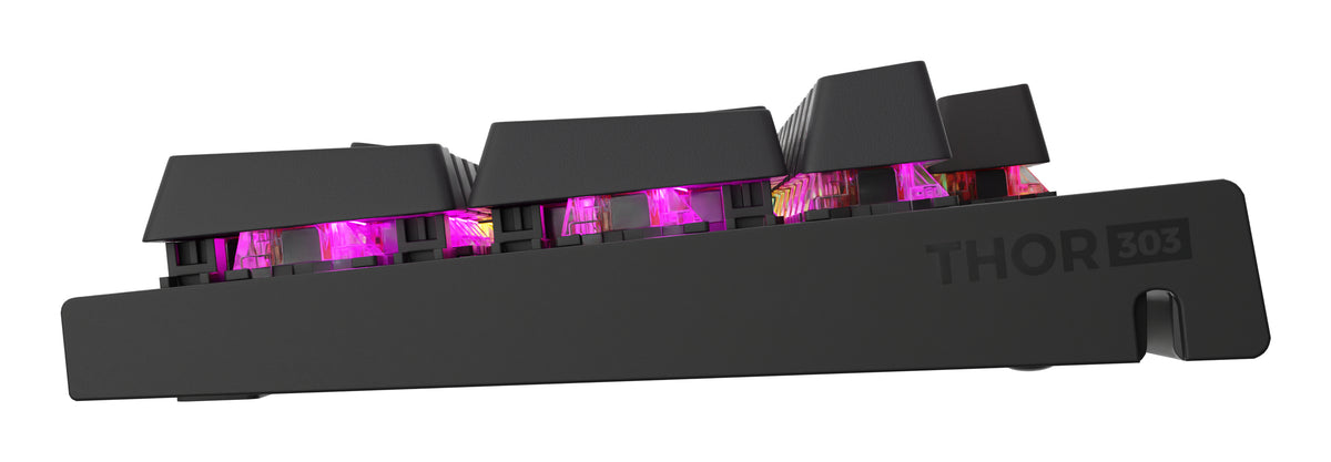 Clavier Gaming Thor 303 Mécanique USB QWERTZ Allemand, Rétroéclairage RGB, Noir