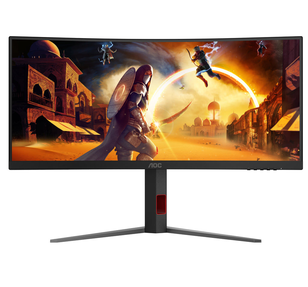 AOC G4 CU34G4 écran plat de PC 86,4 cm (34") 3440 x 1440 pixels Wide Quad HD LED Noir, Rouge
