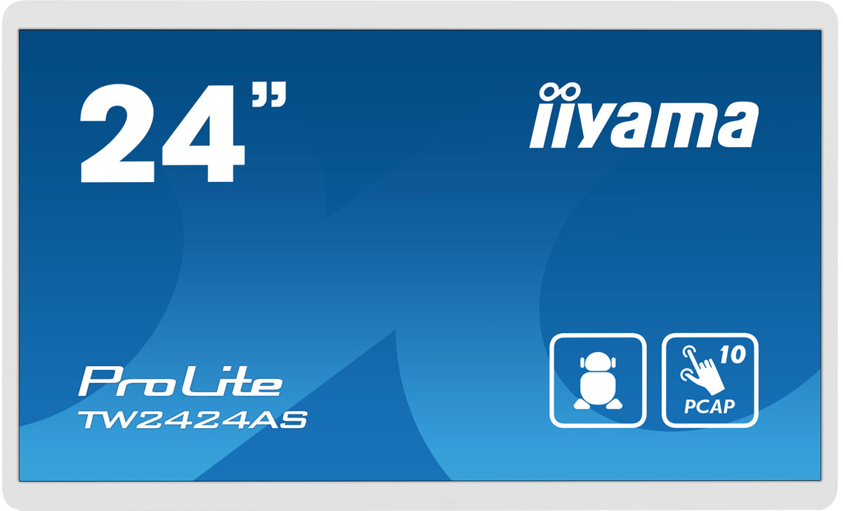 iiyama TW2424AS-W1 Écran d'affichage dynamique Écran plat de signalisation numérique 60,5 cm (23.8") Wifi 250 cd/m² 4K Ultra HD Noir Écran tactile Intégré dans le processeur Android 24/7 - vue 2