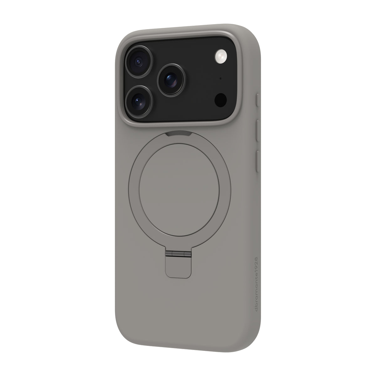 Coque de Protection Roskilde MS Kick ICON pour iPhone 17 Pro, Housse avec Support de Bureau, Gris