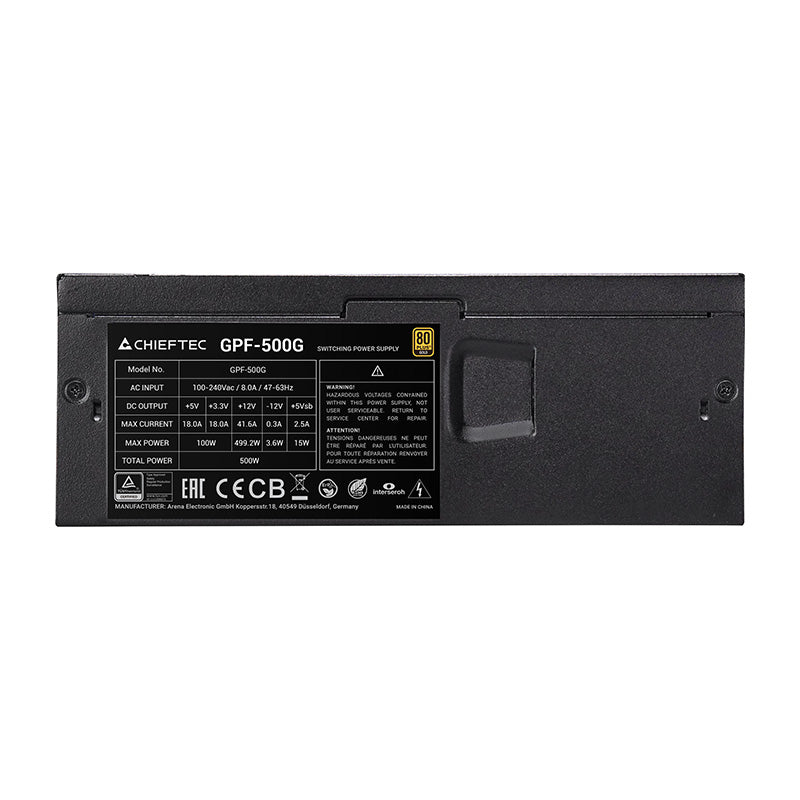 Chieftec Smart GPF-500G unité d'alimentation d'énergie 500 W 24-pin ATX TFX Noir