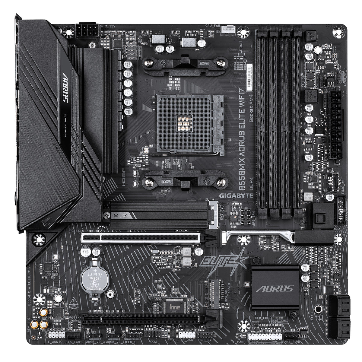 GIGABYTE B550M X AORUS ELITE WIFI7 Carte Mère - vue 2