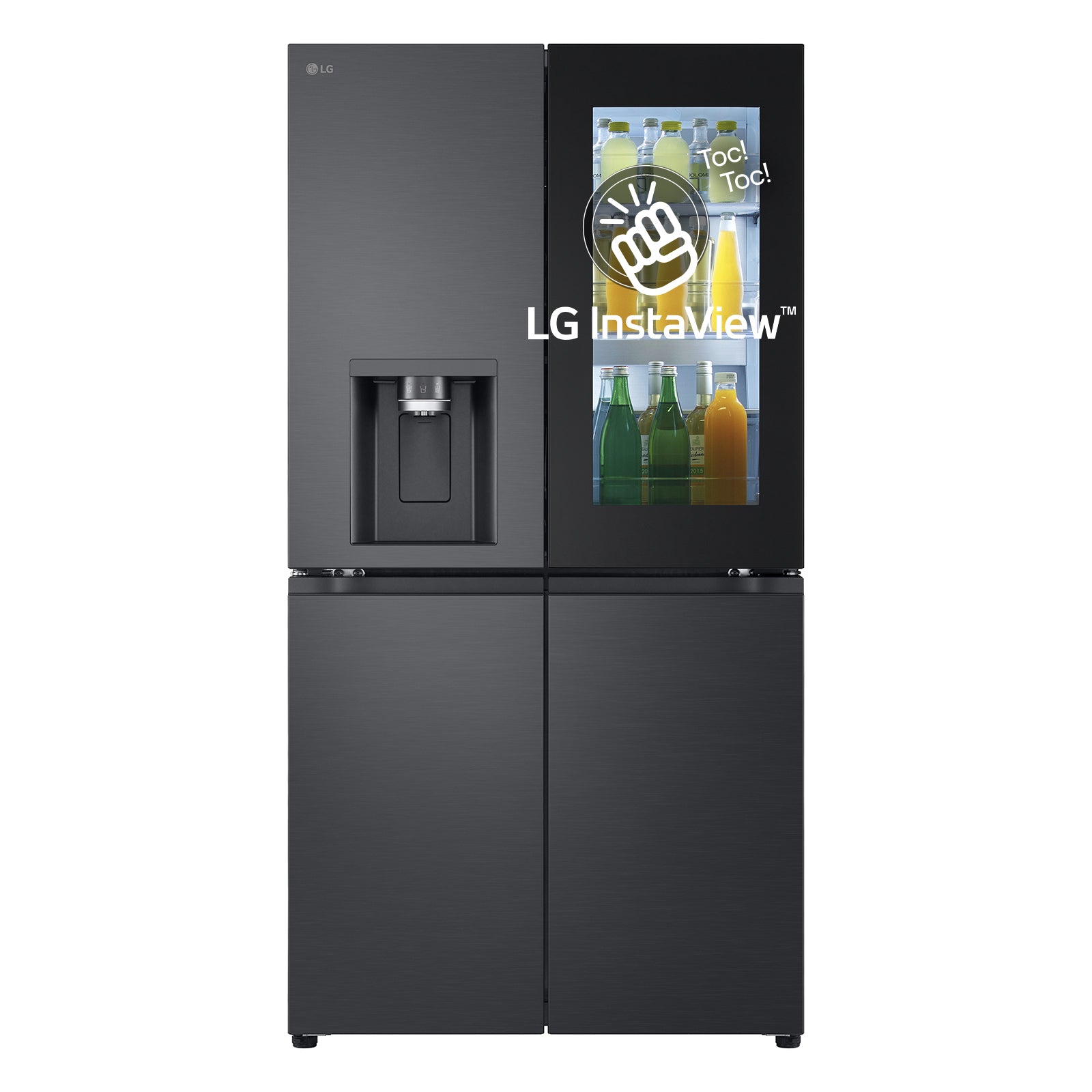 LG InstaView GMG960EVJE frigo américain Pose libre 638 L Noir
