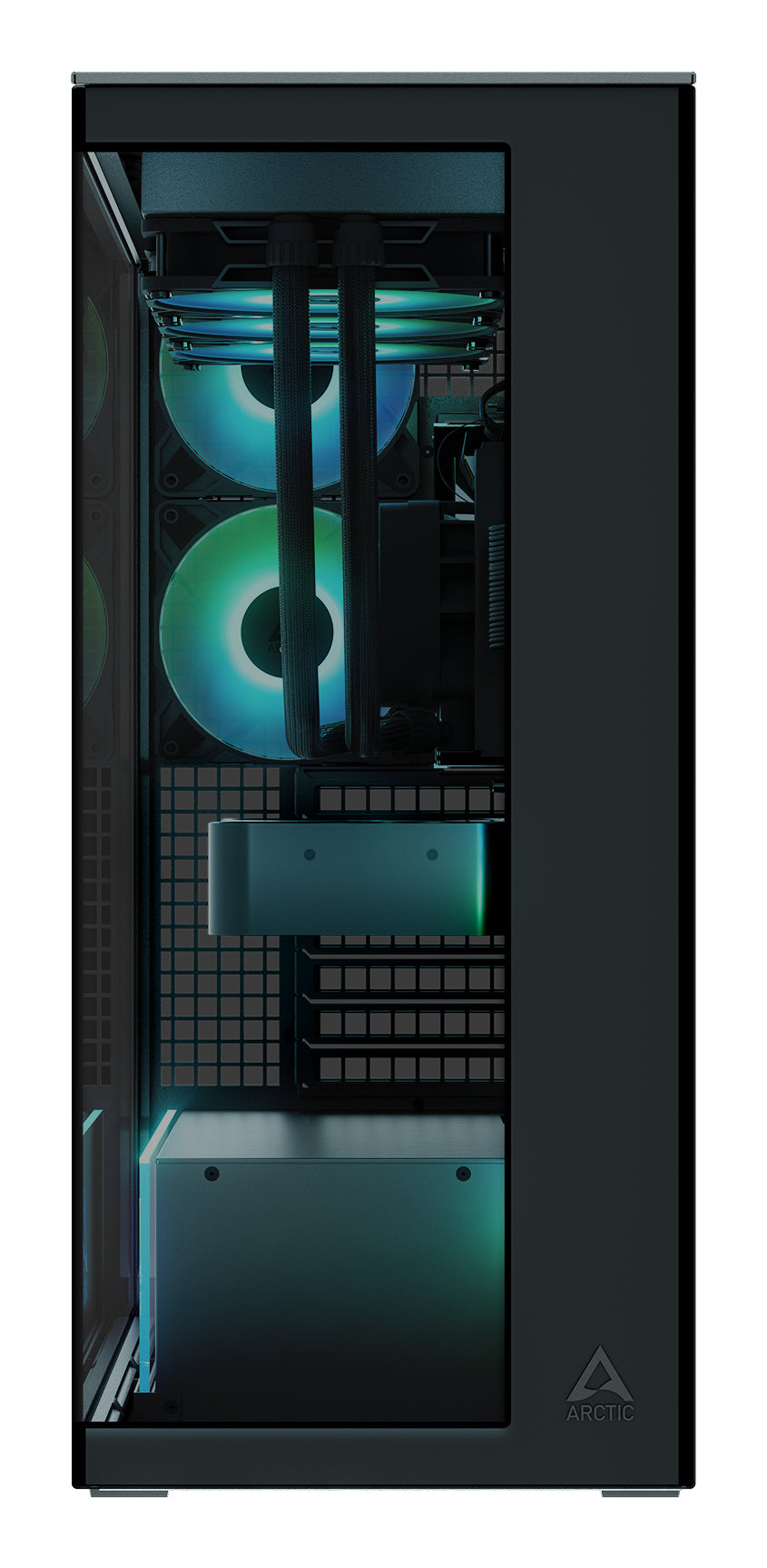 ARCTIC Xtender Black (Tinted Glass) Midi Tower Noir