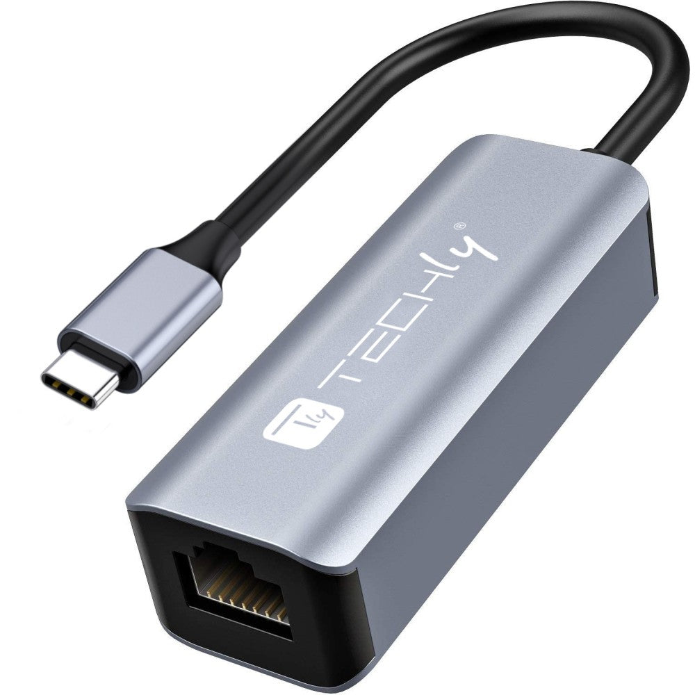 Techly IDATA USB-ETGIGA-CA station d'accueil Avec fil USB 3.2 Gen 1 (3.1 Gen 1) Type-C Noir, Argent