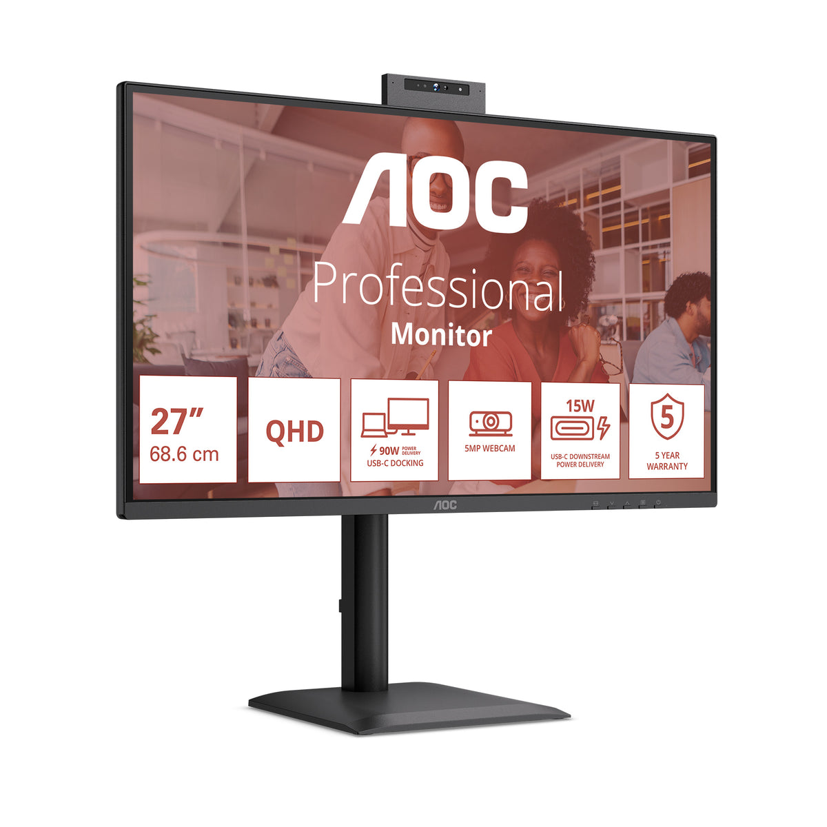 AOC Q27E4CW écran plat de PC 68,6 cm (27") 2560 x 1440 pixels Quad HD LCD Noir