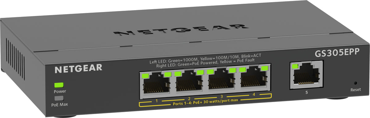 NETGEAR GS305EPP Géré L2/L3 Gigabit Ethernet (10/100/1000) Connexion Ethernet, supportant l'alimentation via ce port (Po
