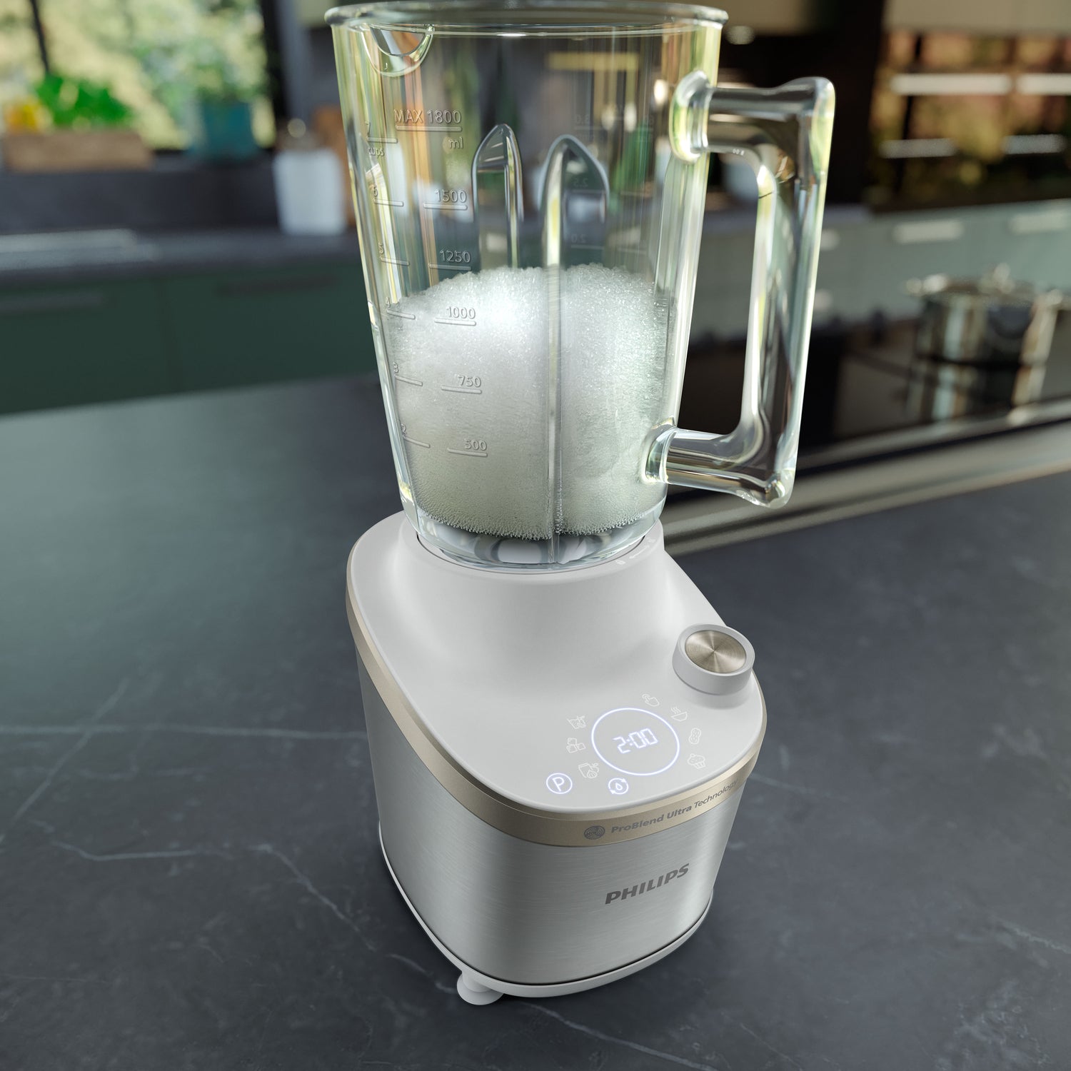 Philips 7000 series HR3760/01 blender 2 L Mélangeur de table 1500 W Acier inoxydable, Blanc