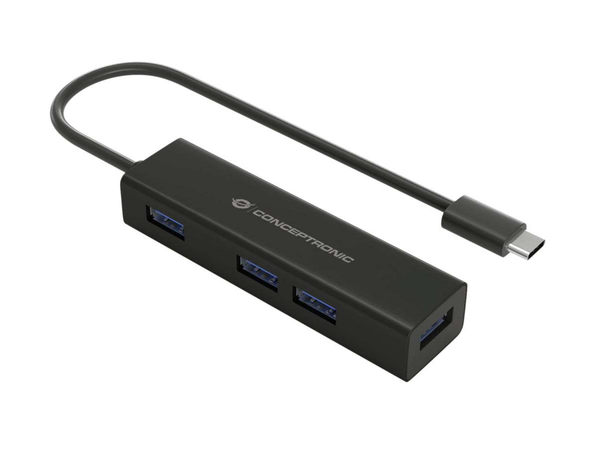 Conceptronic HUBBIES07B Hub USB 3.2 Gen 1 Type-C, 5000 Mbit/s, Noir