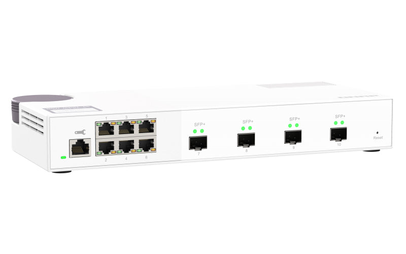 QNAP QSW-M2106-4S commutateur réseau Géré L2 2.5G Ethernet (100/1000/2500) Blanc - vue 2