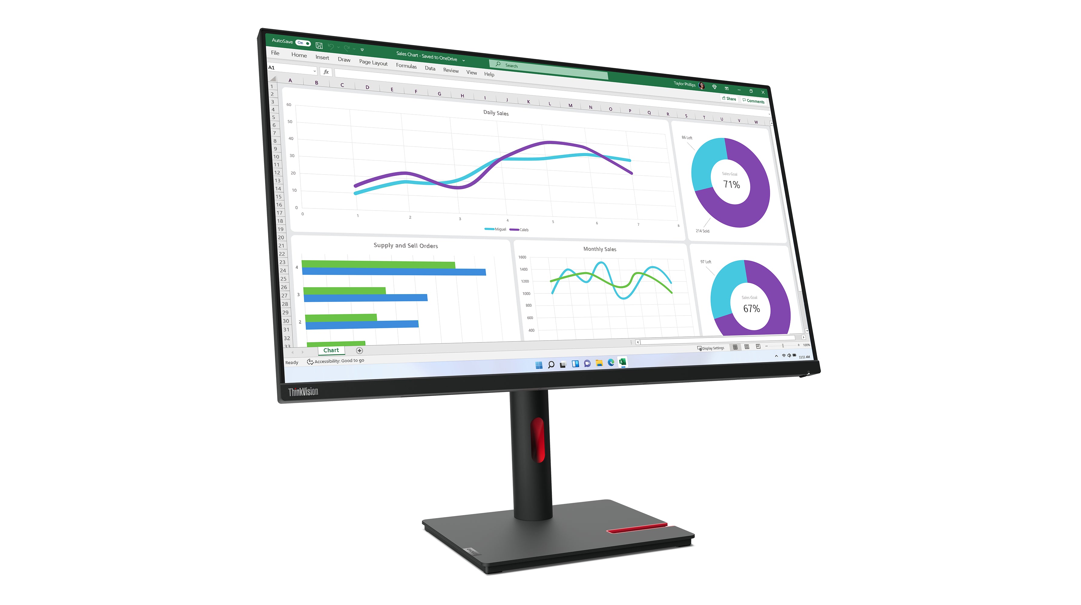 Lenovo ThinkVision T32h-30 écran plat de PC 80 cm (31.5") 2560 x 1440 pixels Quad HD LED Noir