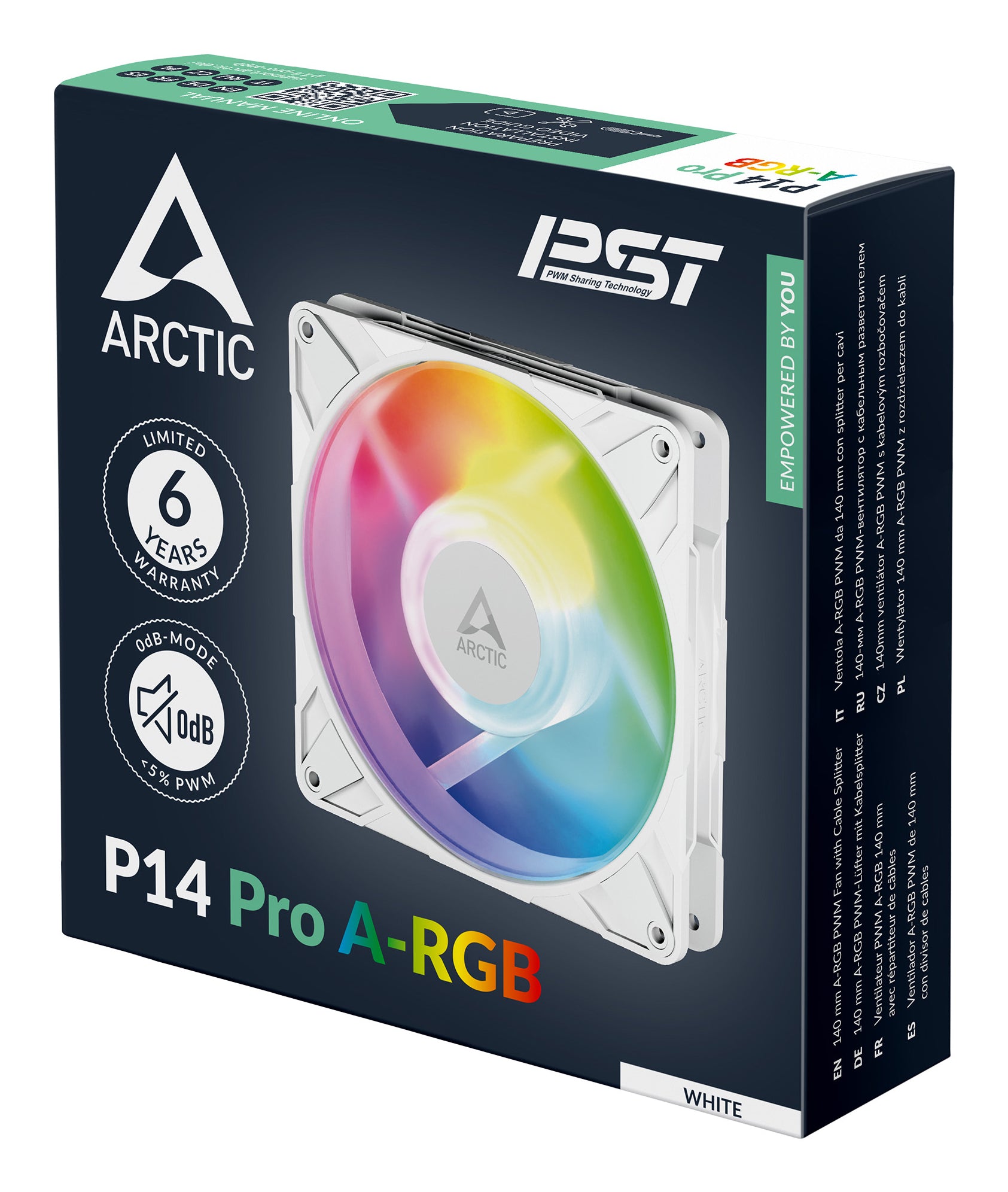 ARCTIC P14 Pro A-RGB Boitier PC Ventilateur 14 cm Blanc 1 pièce(s)