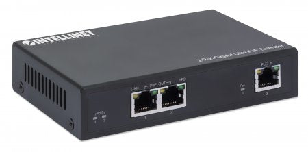 Intellinet Prolongateur Ultra PoE Gigabit 2 ports, Extension 100m, Budget 60W, IEEE 802.3bt/at/af, Boîtier Métal