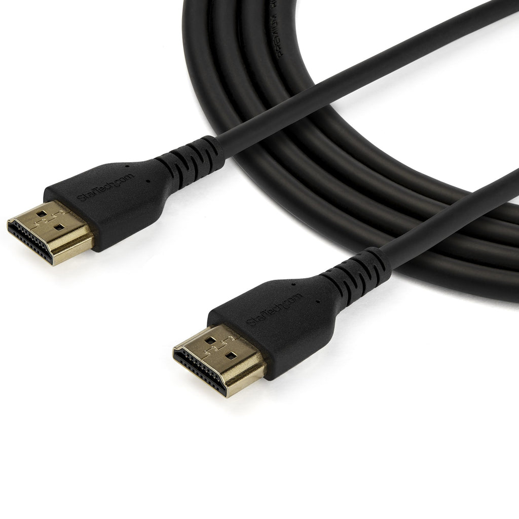 StarTech.com Câble HDMI 2.0 Fin 1m Certifié Premium, UHD 4K 60Hz HDR10, Fibre d'Aramide et Gaine TPE
