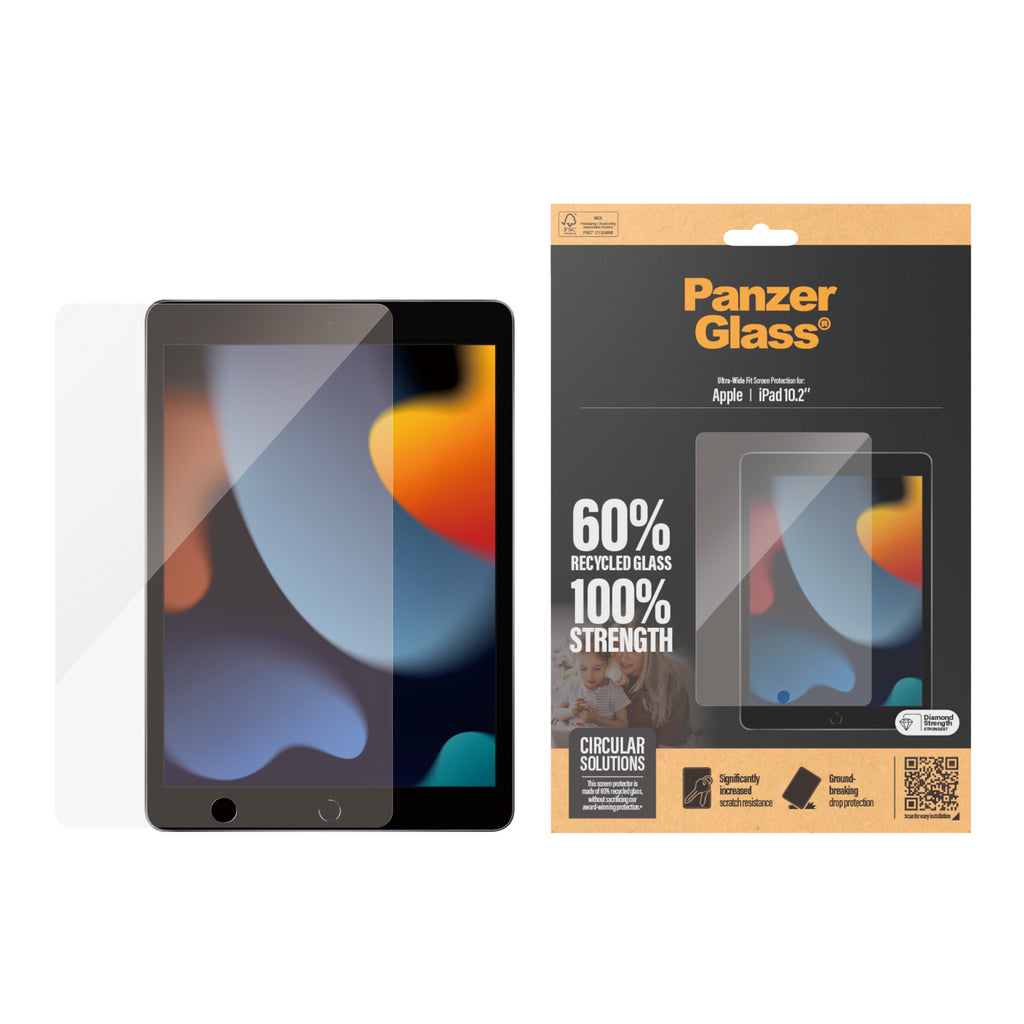 PanzerGlass ® Screen Protector iPad 10.2'' (2019-2021) | Ultra-Wide Fit Protection d'écran transparent Apple 1 pièce(s)