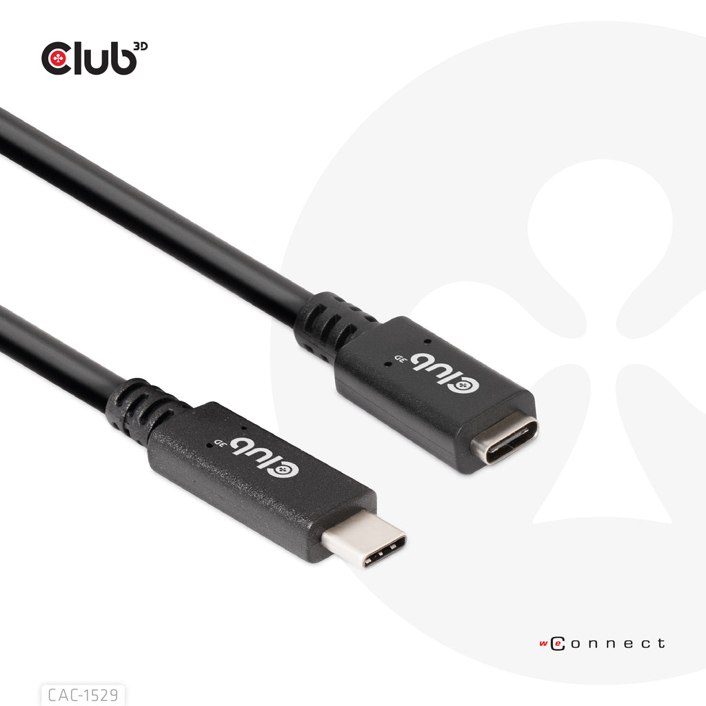 CLUB3D CAC-1529 Câble USB-C vers USB-C 3.2 Gen 1, 2m, 5 Gbit/s, 60W, Noir