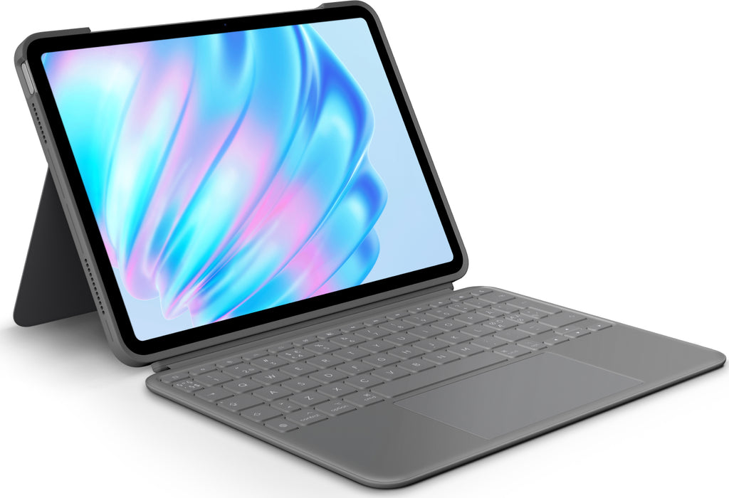 Logitech Combo Touch QWERTY Danés, Finlandés, Noruego, Sueco Smart Connector Gris