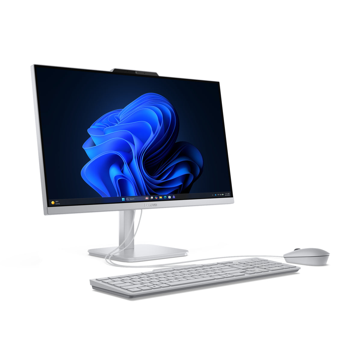 Lenovo A105 24 PC All-in-One, AMD Ryzen 5, 23.8" Full HD, 16 Go LPDDR5, 512 Go SSD, Windows 11 Home, Gris