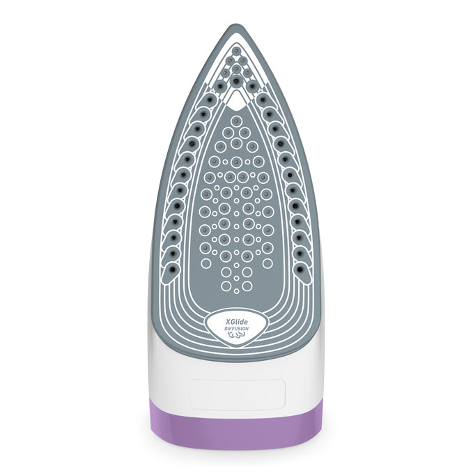 Tefal FV2836 Fer à Repasser à Sec ou à Vapeur, Semelle Céramique, 2400 W, Violet et Blanc