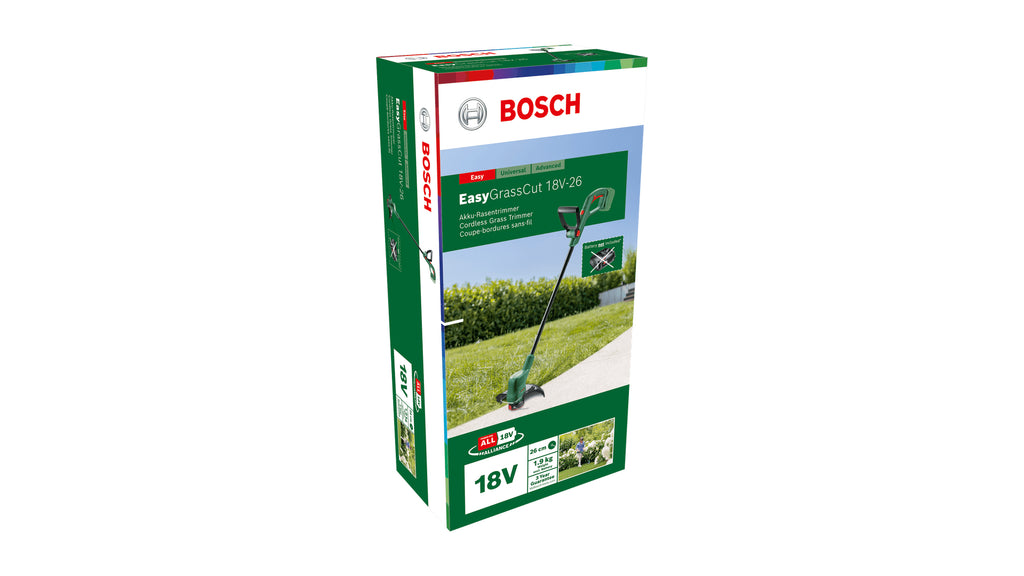 Bosch Bosch EasyGrassCut 18V-26 26 cm Batterie Noir, Vert