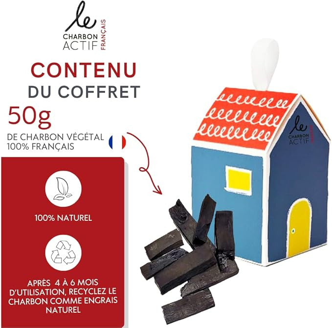 Charbon végétal français filtre à eau vrac 50g