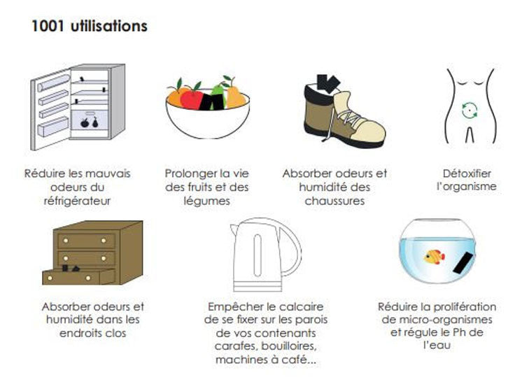 Charbon de bambou français vrac 500g