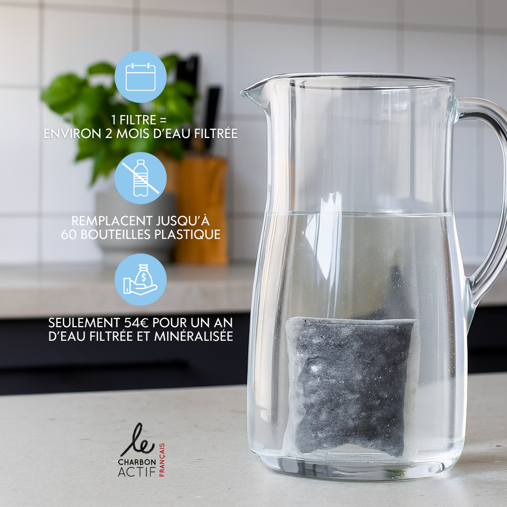 Duo filtrant et minéralisant : charbon + céramique
