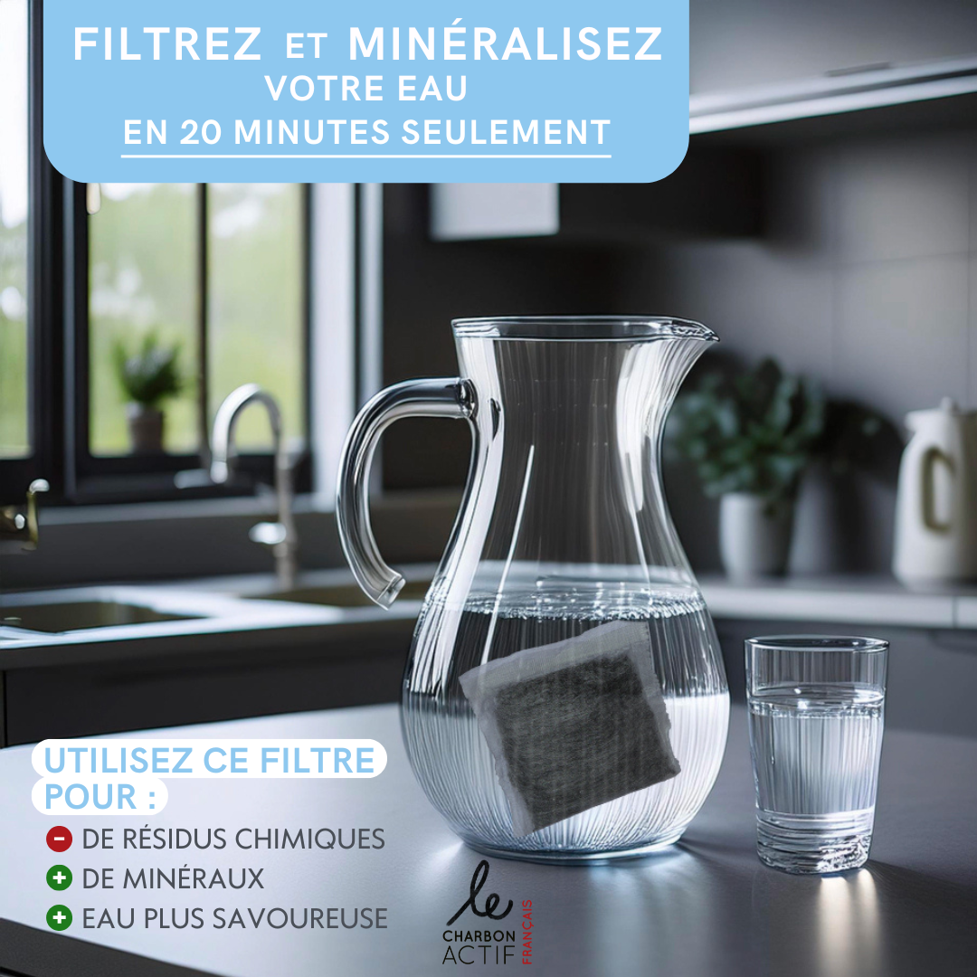 Duo filtrant et minéralisant : charbon + céramique