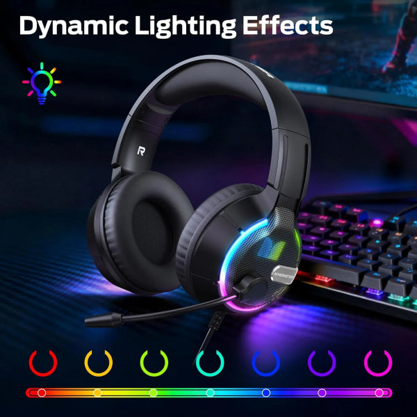 Monster Gaming 3.5mm Headset Mission 320, RGB, 1.9m, Black