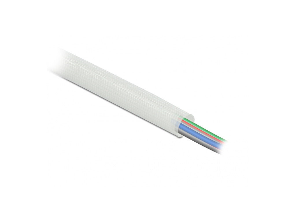 Delock Schutzschlauch Glasfasergeflecht 2 m x 6 mm weiß