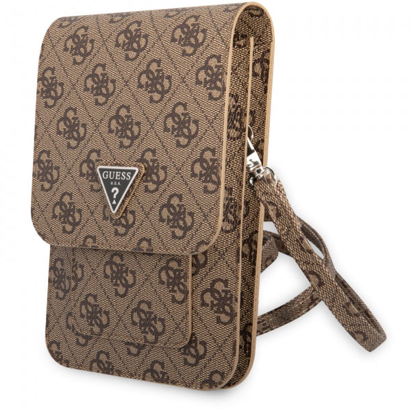 Guess Universal Wallet 4G Triangle Logo for Phone, Brown