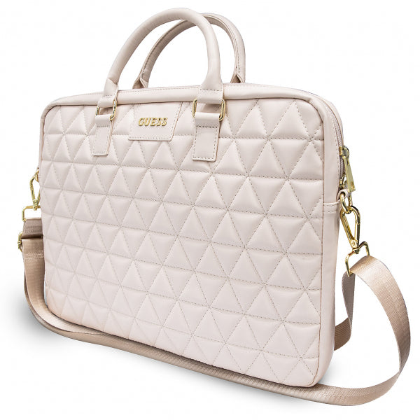 Guess Bag Quilted for 15inch Laptop, Pink