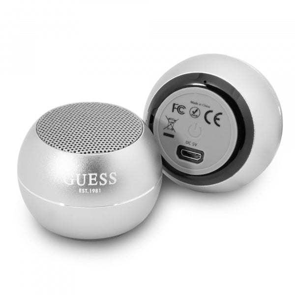 Guess Bluetooth Speaker 3W, Silver