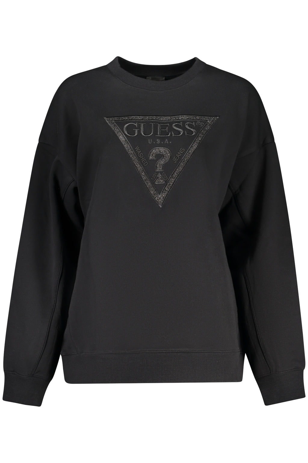 GUESS JEANS Sweat-shirt Noir à Fermeture Éclair pour Femme