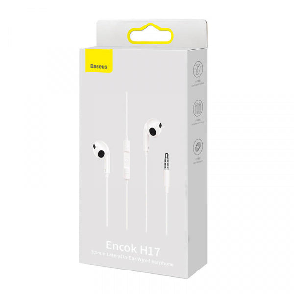 Baseus Handsfree 3.5mm Encok H17, White NGCR020002
