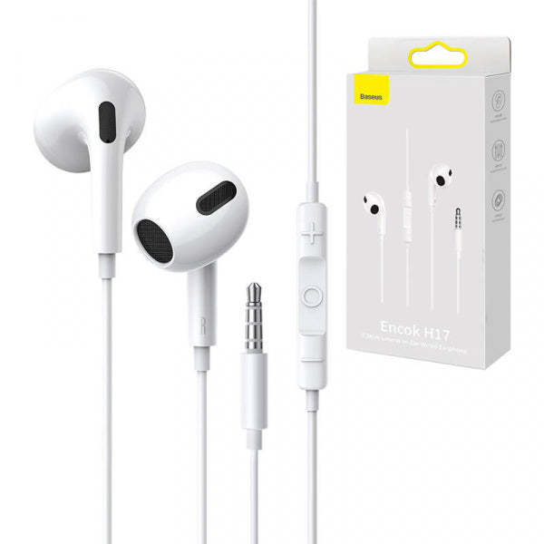 Baseus Handsfree 3.5mm Encok H17, White NGCR020002