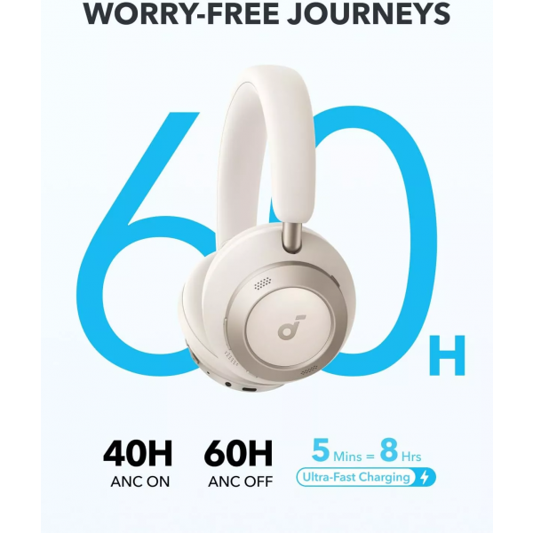 Anker Handsfree Bluetooth Soundcore Space One Pro, White A3062G21