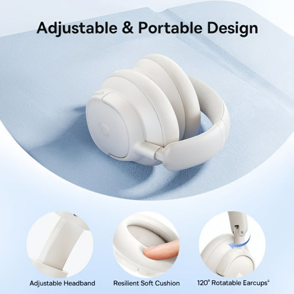 Baseus Handsfree Bluetooth MultiPoint Bass BH1 NC, White A0203702